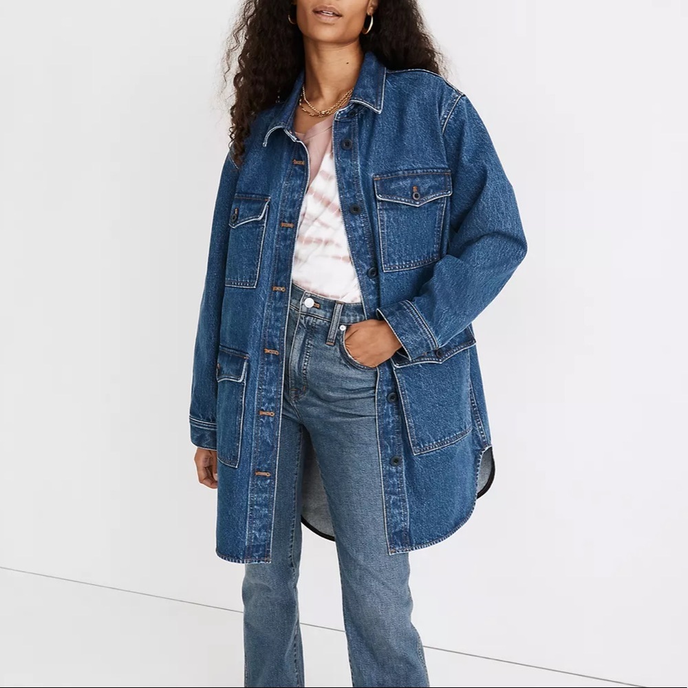 Madewell Dark Blue Denim Shacket